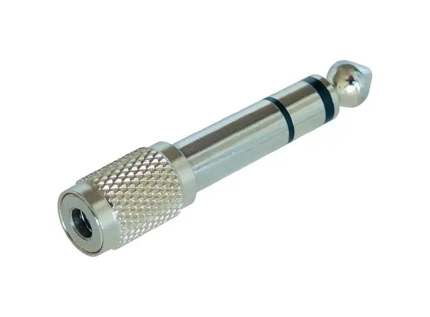 Overgangsplugg 3,5 til 6,3 mm For hodetelefoner o.l 